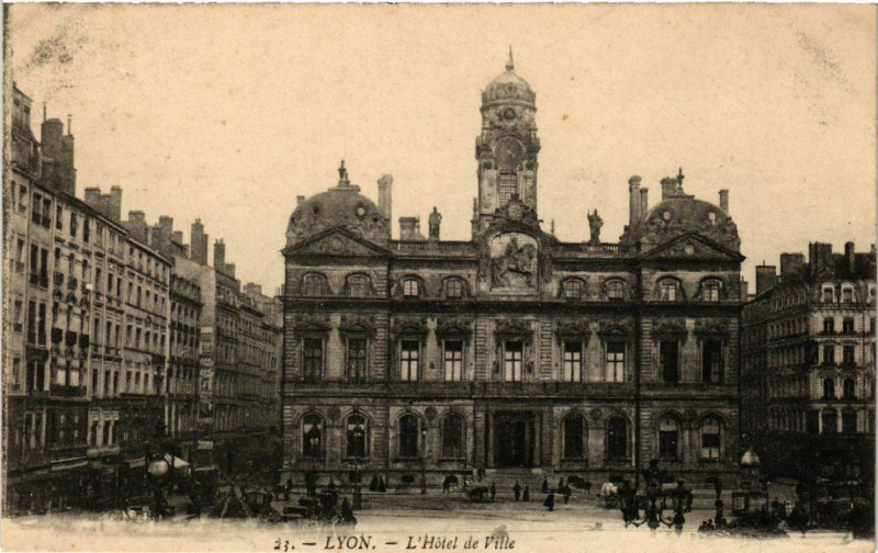 Carte postale ancienne Lyon Hotel de Ville à Lyon
