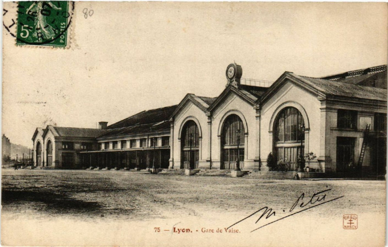 Carte postale ancienne Lyon Gare de Vaise à Lyon