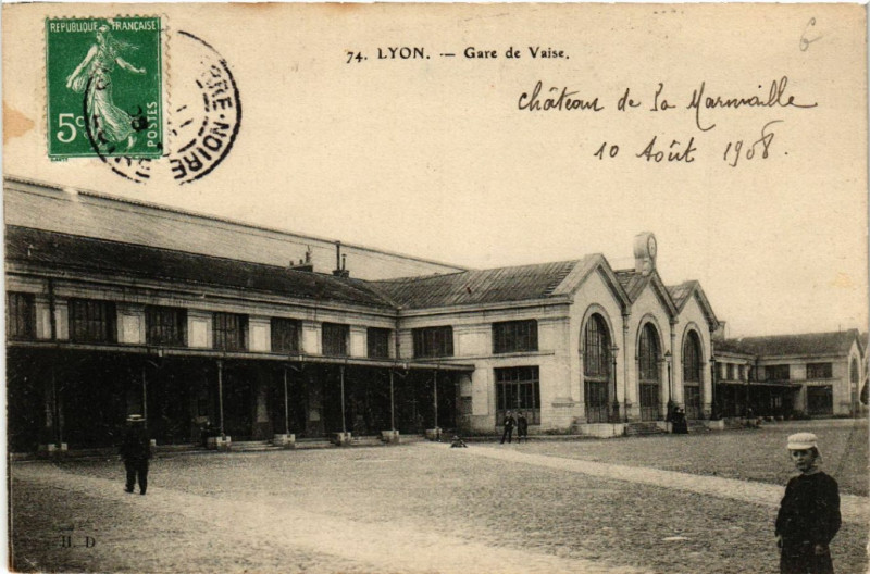 Carte postale ancienne Lyon Gare de Vaise à Lyon