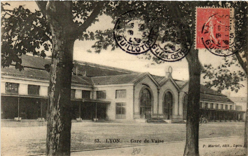 Carte postale ancienne Lyon Gare de Vaise à Lyon