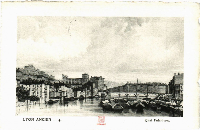 Carte postale ancienne Lyon Ancien-Quai Fulchiron à Lyon