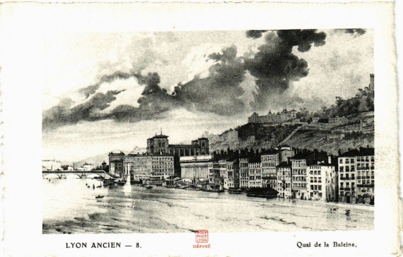 Carte postale ancienne Lyon Ancien-Quai de la Baleine à Lyon