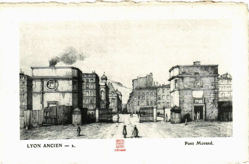 Carte postale ancienne Lyon Ancien-Pont Morand à Lyon