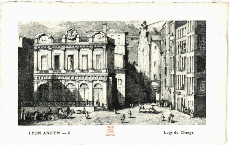 Carte postale ancienne Lyon Ancien-Loge du Change à Lyon