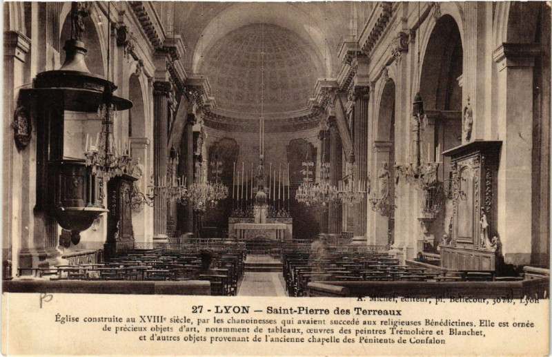 Carte postale ancienne Lyon-St Pierre des Terreaux à Lyon