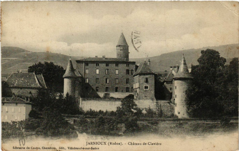 Carte postale ancienne Jarnioux Chateau de Claviere