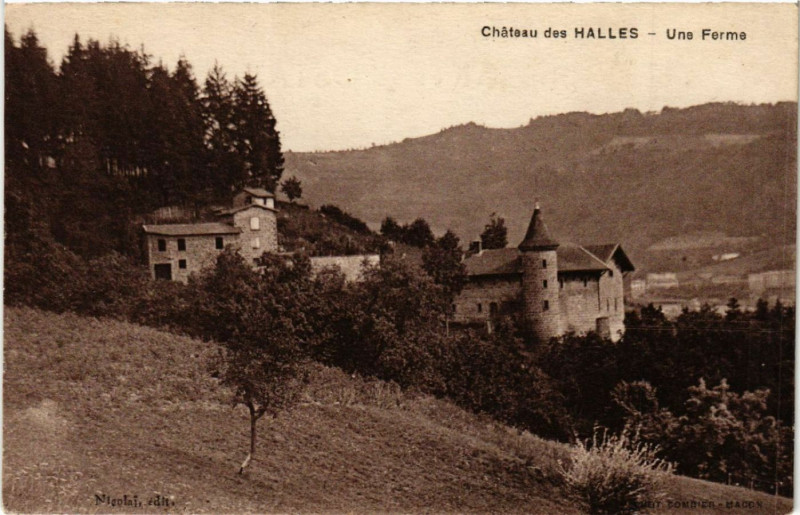 Carte postale ancienne Chateau des Halles Une Ferme