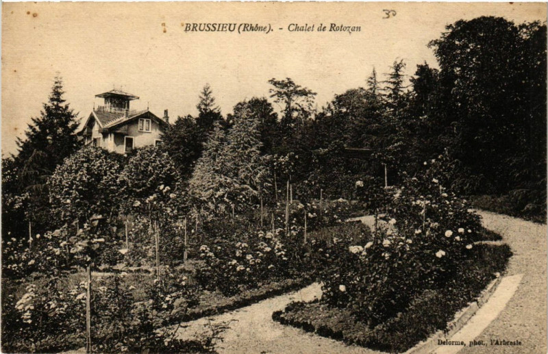 Carte postale ancienne Brussieu Chalet de Rotozan à Brussieu