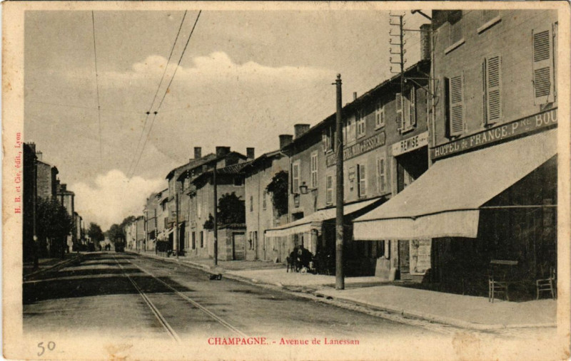 Carte postale ancienne Champagne - Avenue de Lanessan