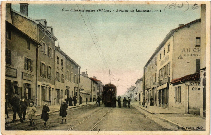 Carte postale ancienne Champagne - Avenue de Lanessan