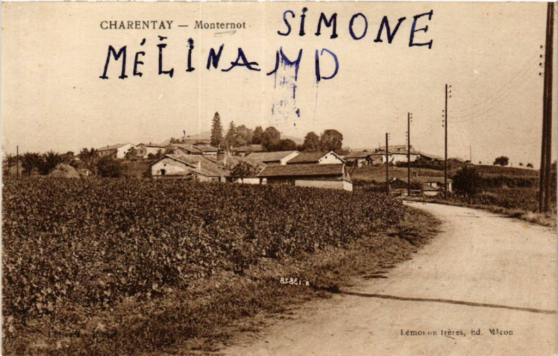 Carte postale ancienne Charentay - Monternot à Charentay