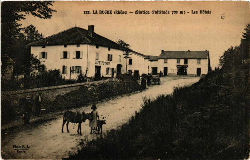 Carte postale ancienne La Buche - (Station d'altitude 700 m) - Les Hotels
