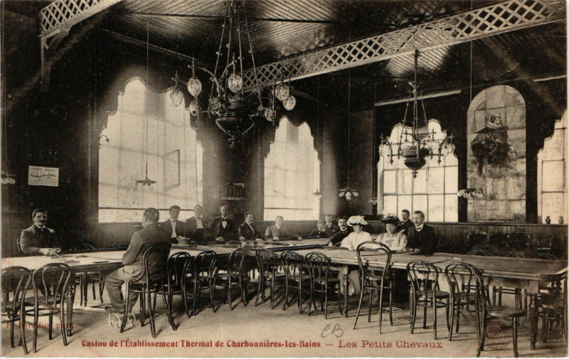 Carte postale ancienne Casino de l'Etabl. Thermal de Charbonnieres-les-Bains à Charbonnières-les-Bains
