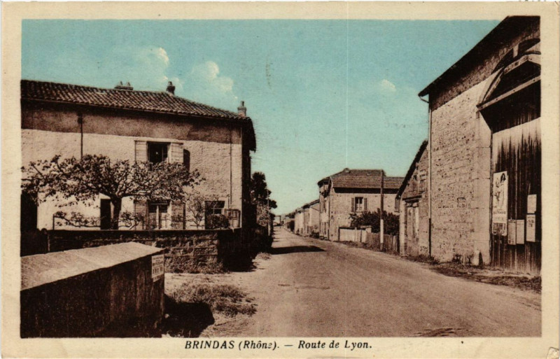 Carte postale ancienne Birndas - Route de Lyon à Lyon