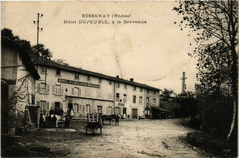 Carte postale ancienne Bessenay - Hotel Dupeuble a la Brevenne à Bessenay