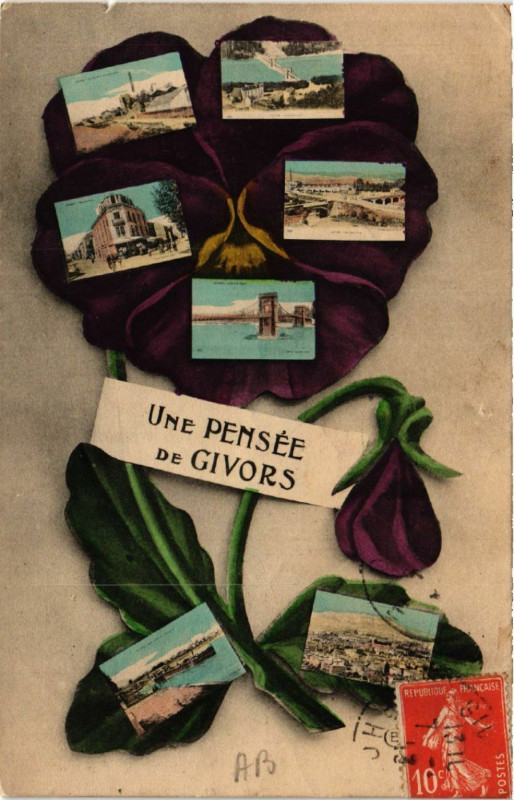 Carte postale ancienne Une Pensée de Givors à Givors