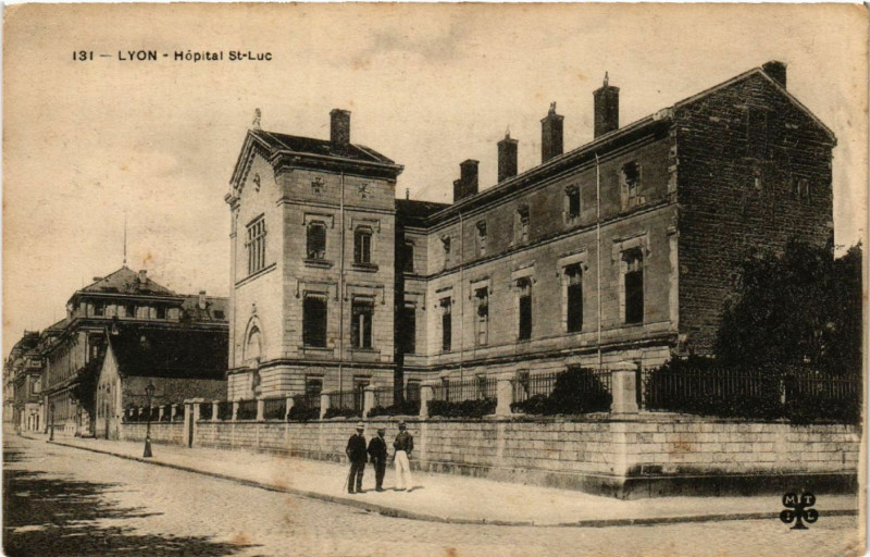 Carte postale ancienne Lyon-Hopital St-Luc à Lyon