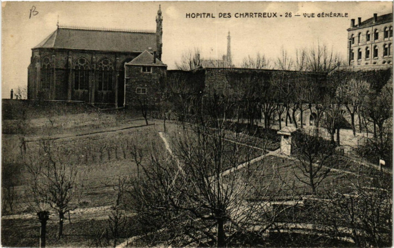 Carte postale ancienne Lyon-Hopital des Chartreux Vue générale à Lyon