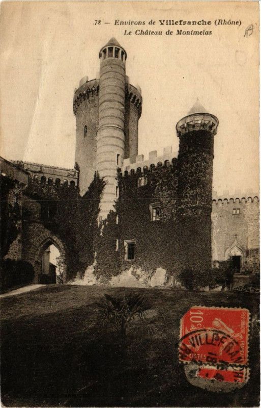 Carte postale ancienne Env. de Villafranche - Le Chateau de Montmelas