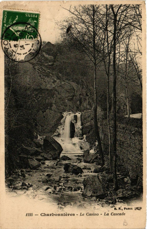 Carte postale ancienne Charbonnieres - Le Casino - La Cascade