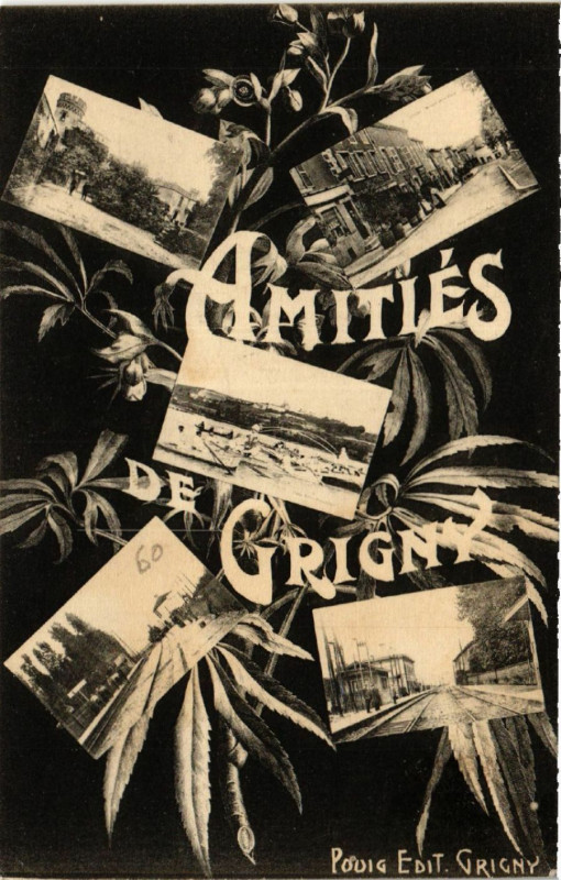 Carte postale ancienne Amitiés - Grigny à Grigny