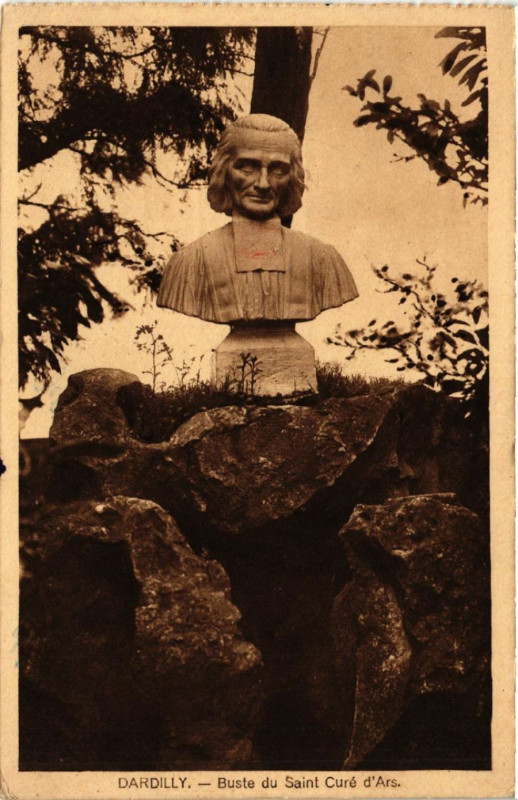 Carte postale ancienne Dardilly - Buste du St-Cure d'Ars à Dardilly