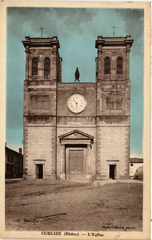 Carte postale ancienne Cublize - L'Eglise à Cublize