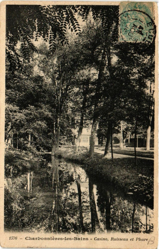 Carte postale ancienne Charbonnieres-les-Bains - Casino Ruisseau et Phare à Charbonnières-les-Bains