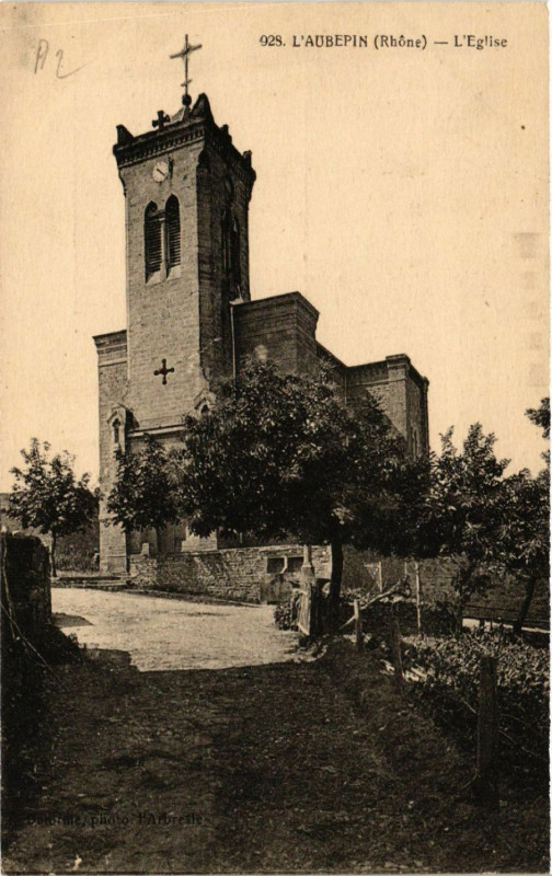 Carte postale ancienne L'Aubepin - L'Eglise