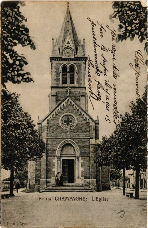 Carte postale ancienne Champagne - L'Eglise