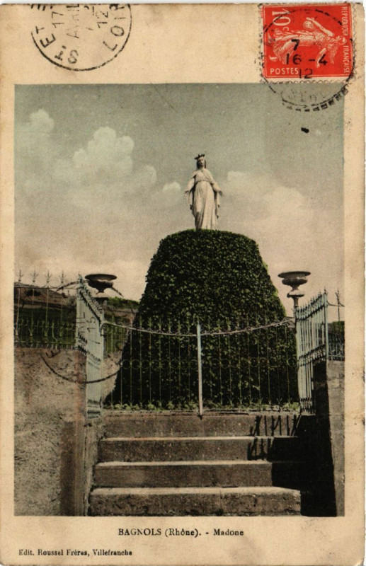 Carte postale ancienne Bagnols - Madone à Bagnols