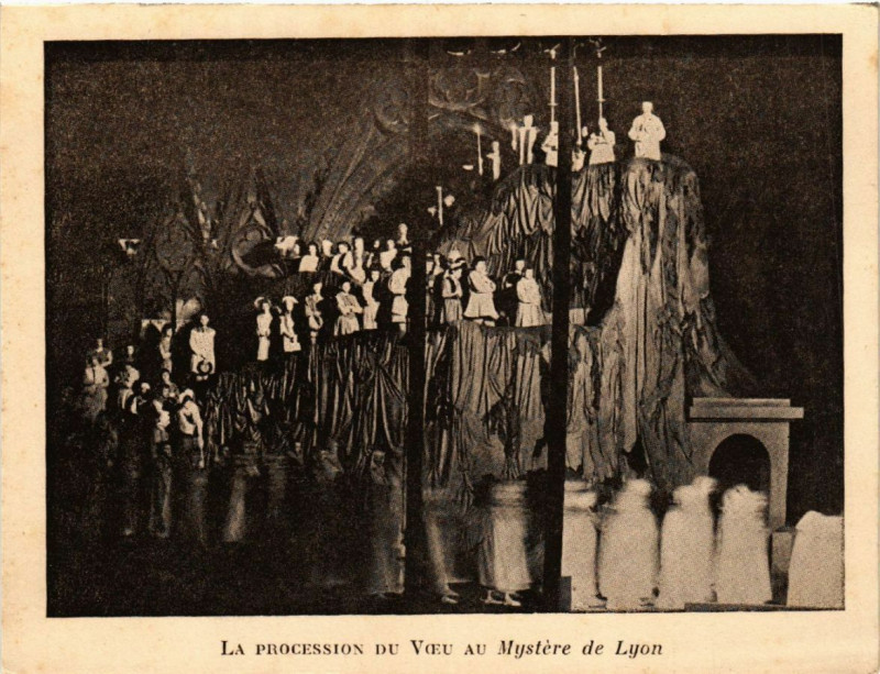 Carte postale ancienne La Procession du Voeu au Mystere de Lyon à Lyon