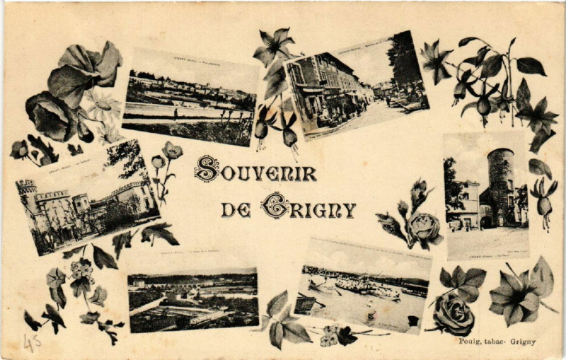 Carte postale ancienne Souvenir de Grigny à Grigny
