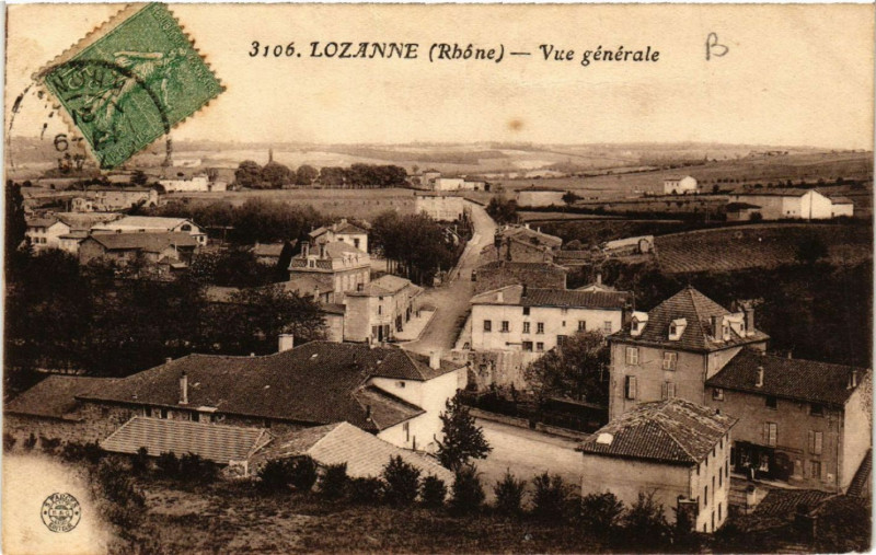 Carte postale ancienne Lozanne vue générale à Lozanne