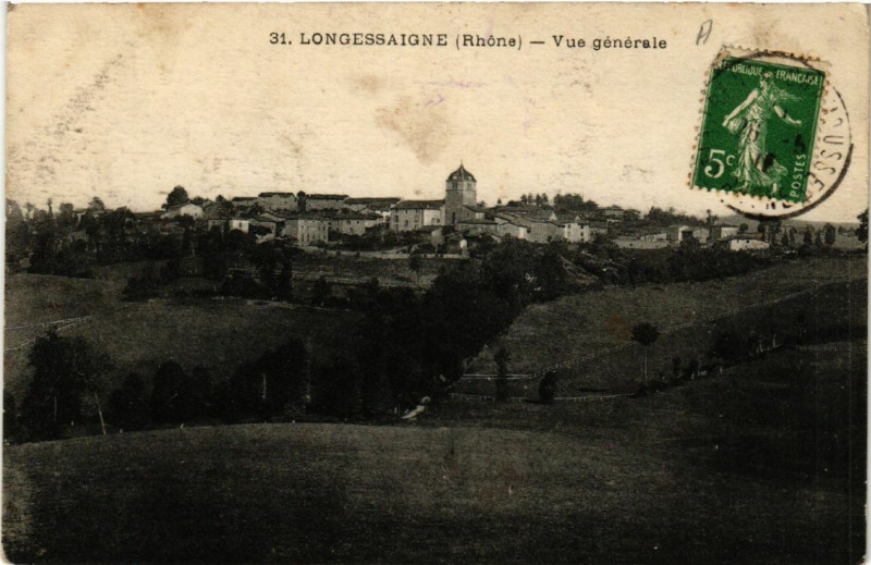 Carte postale ancienne Longessaigne vue générale à Longessaigne