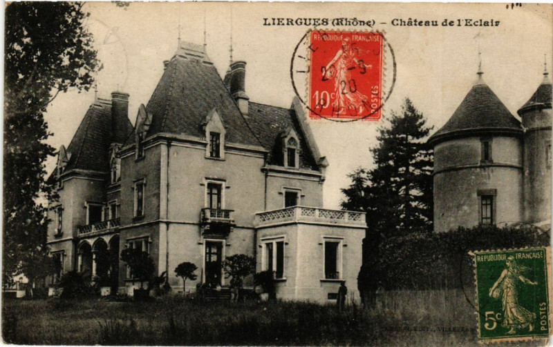 Carte postale ancienne Liergues Chateau de l'Eclair