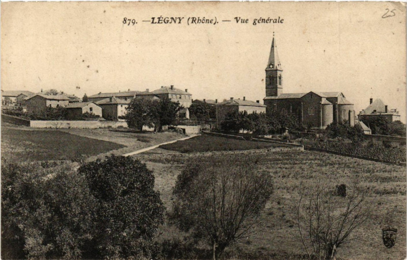 Carte postale ancienne Legny vue générale à Légny
