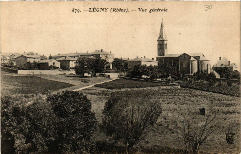 Carte postale ancienne Legny vue générale à Légny