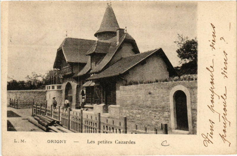 Carte postale ancienne Grigny Les petites Cazardes à Grigny