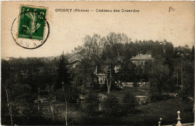 Carte postale ancienne Grigny Chateau des Cazardes à Grigny