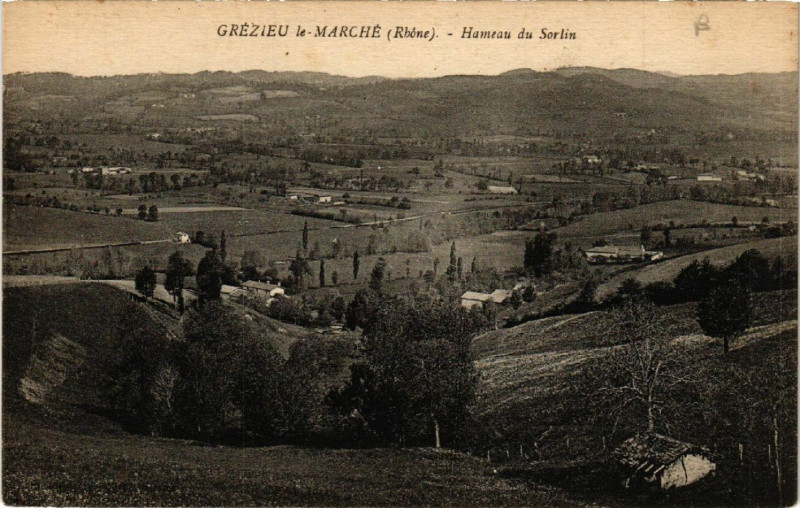 Carte postale ancienne Grezieu le Marché Hameau du Sorlin