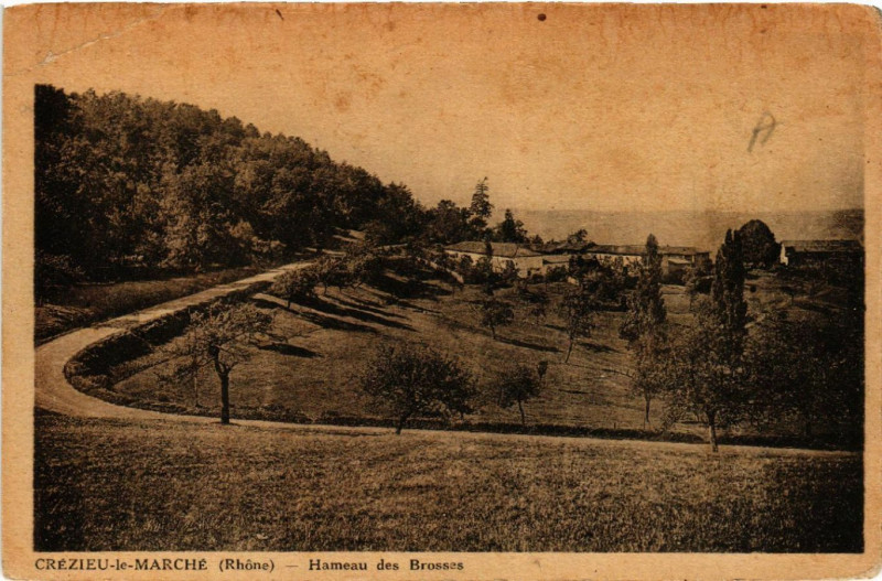 Carte postale ancienne Grezieu le Marché Hameau des Brosses