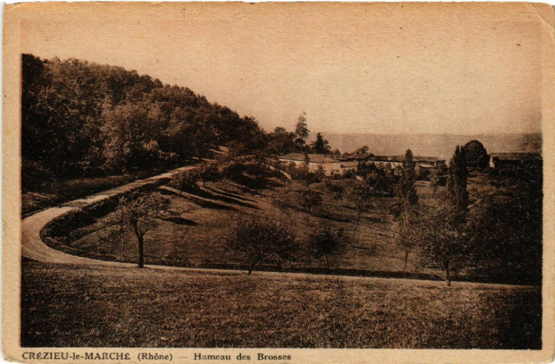 Carte postale ancienne Grezieu le Marché Hameau des Brosses