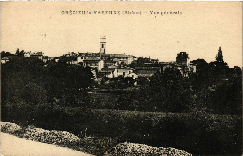 Carte postale ancienne Grezieu la Varenne vue générale