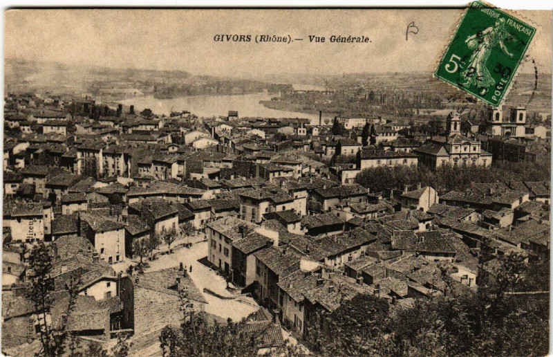Carte postale ancienne Givors vue générale à Givors