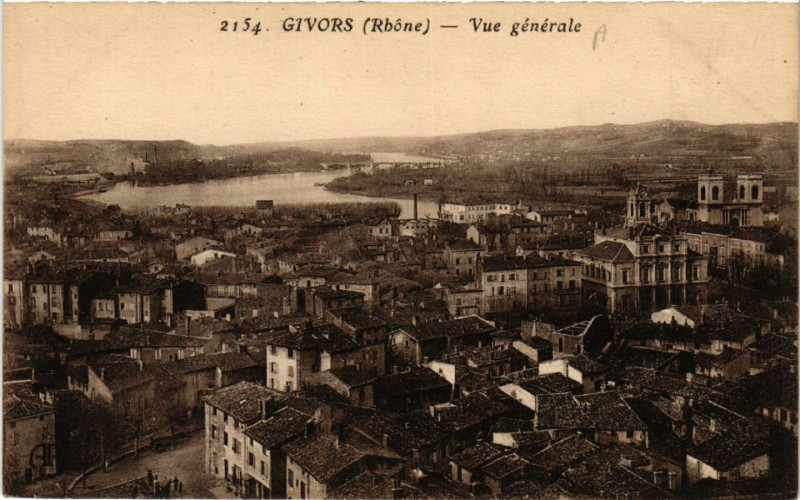 Carte postale ancienne Givors vue générale à Givors