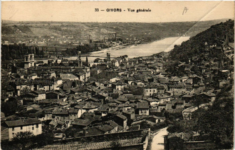 Carte postale ancienne Givors vue générale à Givors