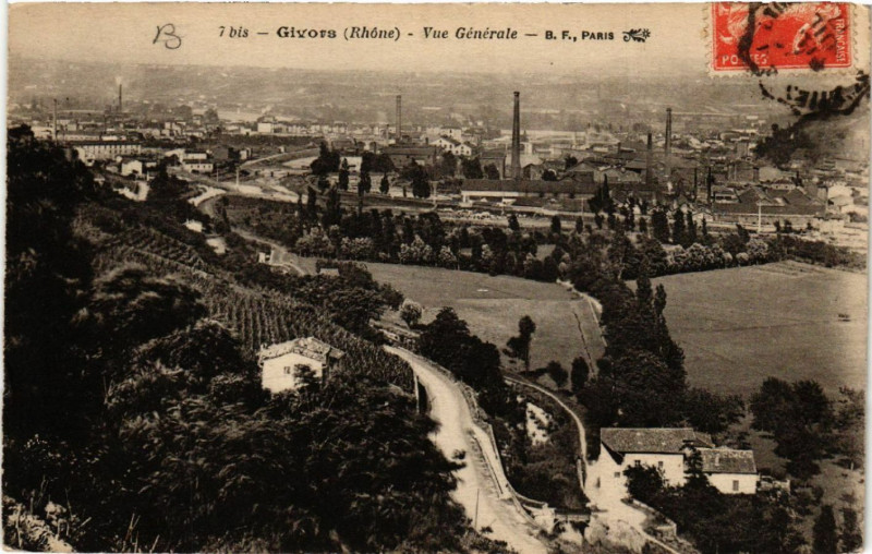 Carte postale ancienne Givors vue générale à Givors