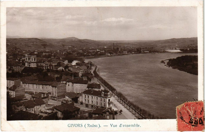 Carte postale ancienne Givors Vue d'ensemble à Givors