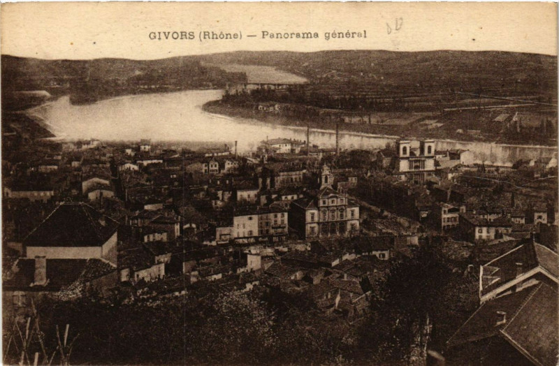 Carte postale ancienne Givors Panorama general à Givors